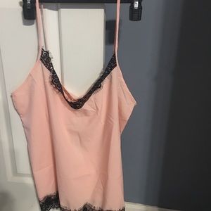 Pink and black camisole size 12